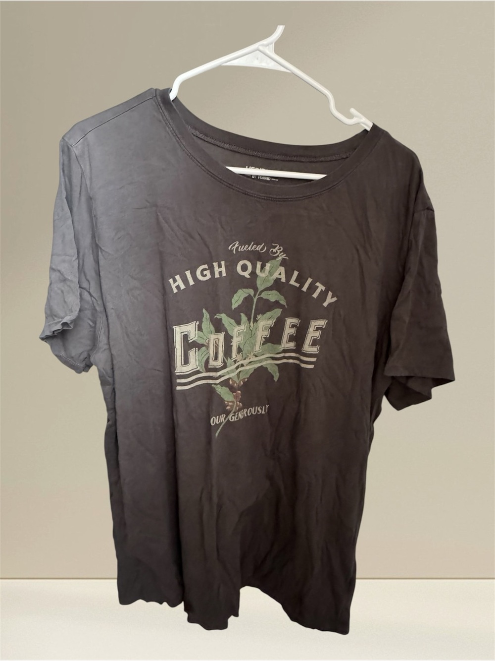 torrid Black Graphic 'High Quality Coffee' Short Sleeve Tee